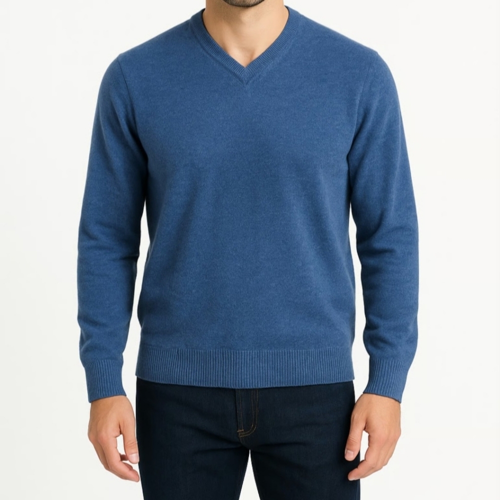 Club Room Men’s Blue V-Neck Sweater | Size XXL | New With Tags